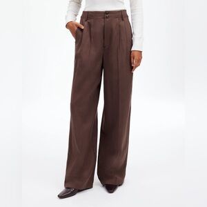 The Harlow Wide-Leg Pant in Drapey Twill